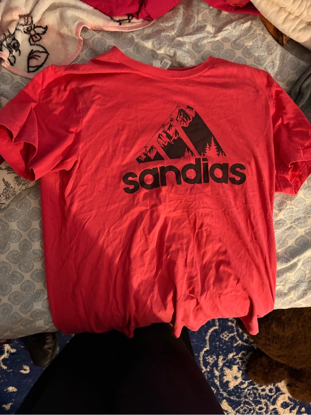 New Mexico Sandia Mountains Adidas Pink T-Shirt